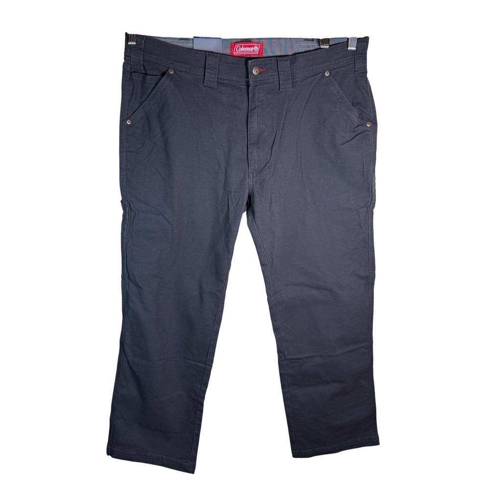 Coleman Utility Work Pants Mens 38x34 Phantom Grey Stretch Canvas Tear Resistant